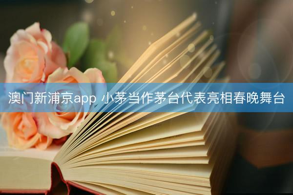澳门新浦京app 小茅当作茅台代表亮相春晚舞台