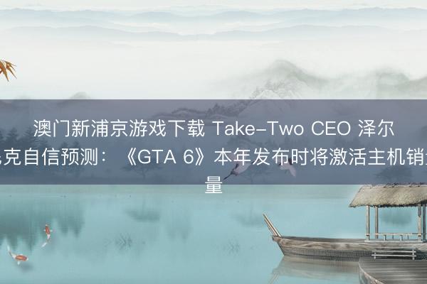 澳门新浦京游戏下载 Take-Two CEO 泽尔尼克自信预测:《GTA 6》本年发布时将激活主机销量