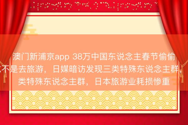 澳门新浦京app 38万中国东说念主春节偷偷赴日真相曝光：九成不是去旅游，日媒暗访发现三类特殊东说念主群，日本旅游业耗损惨重