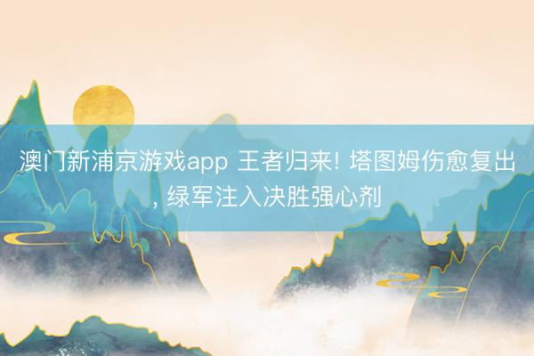澳门新浦京游戏app 王者归来! 塔图姆伤愈复出， 绿军注入决胜强心剂